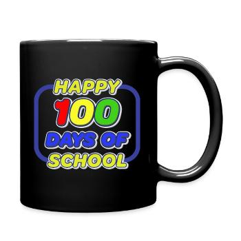 Happy 100 days of school - Schulkind Design - Tasse einfarbig - Schwarz - Rechts