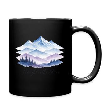 Bündner Härzbluetbündner - Tasse einfarbig - Schwarz - Rechts