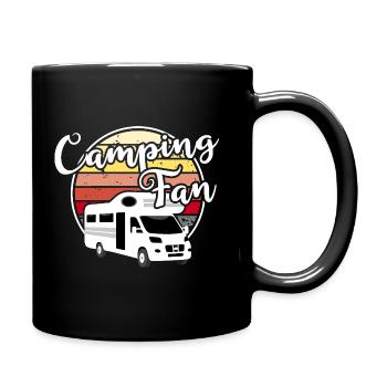 Camping Fan Wohnmobil Camper  - Tasse einfarbig - Schwarz - Rechts