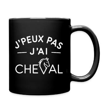 Cheval Humour Cadeau Passionné d'Équitation - Mug uni - noir - Droite