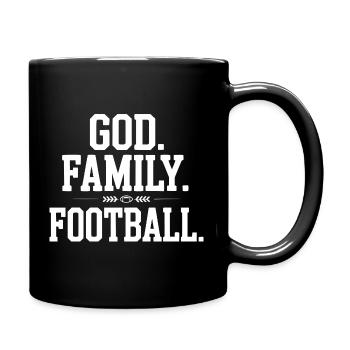 God. Family. Football. - Full Colour Mug - black - Right