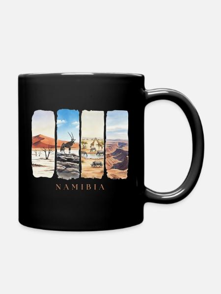 Namibia Urlaub Travel – Wüste Safari & Natur - Tasse einfarbig - Schwarz