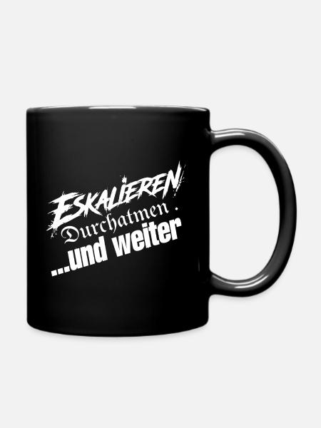 Einfach Weitermachen - Tasse einfarbig - Schwarz