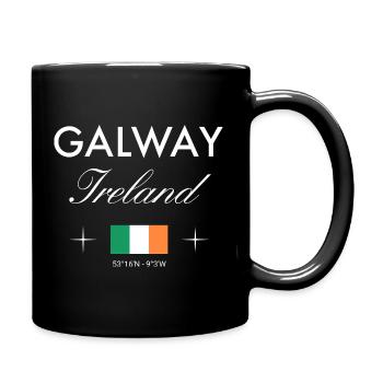 Galway Irlande Coordonnées Souvenir de voyage - Mug uni - noir - Droite
