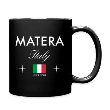 Matera Italy Coordinates Travel Souvenir - Full Colour Mug - black - Right
