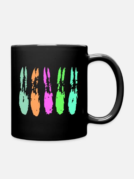 Farben Muster - Abstrakt - Tasse einfarbig - Schwarz