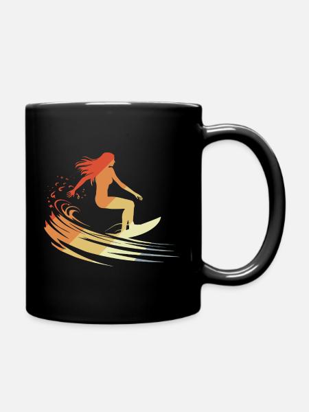 Surferin - Tasse einfarbig - Schwarz