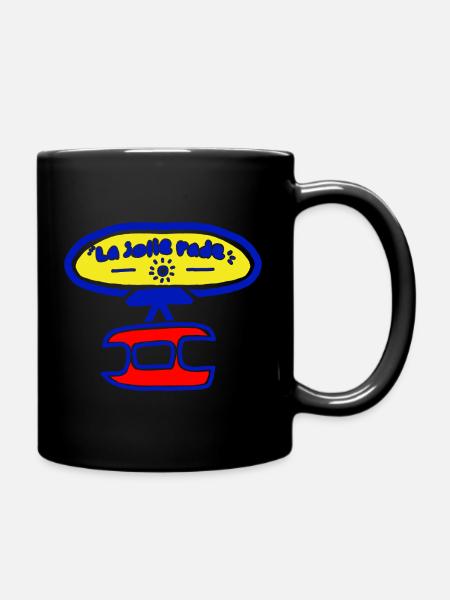 Der hübsche Seilbahnhafen von Toulon - Tasse einfarbig - Schwarz