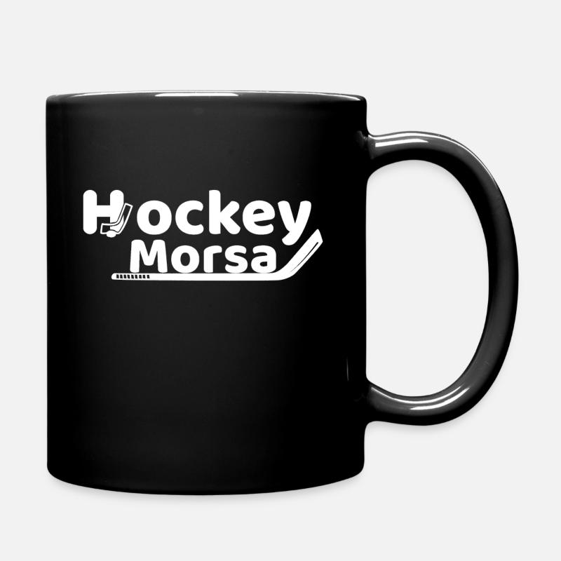 blanc hockey mom design - Mug uni - noir