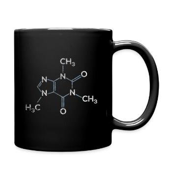Cadeau de molécule de caféine - Mug uni - noir - Droite