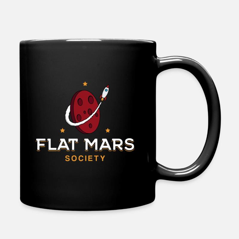 Flat Mars Gesellschaft Geschenk - Tasse einfarbig - Schwarz