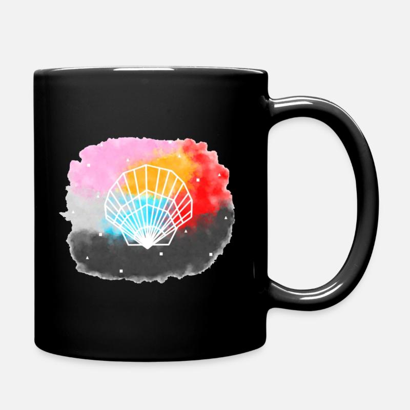 Geometrische Shell - Tasse einfarbig - Schwarz