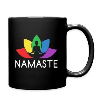 Cadeau de plante de lotus Namaste - Mug uni - noir - Droite