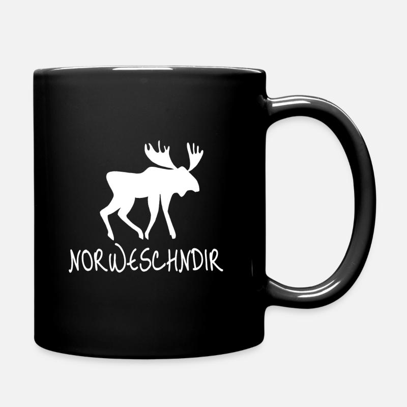 Norweschndir I Sachsen Dialekt Geschenk T-Shirt - Tasse einfarbig - Schwarz