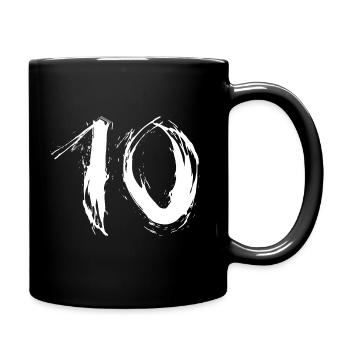 Tendance vecteur numéro dix numéro 10 - Mug uni - noir - Droite