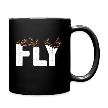 Fly - Full Colour Mug - black - Right