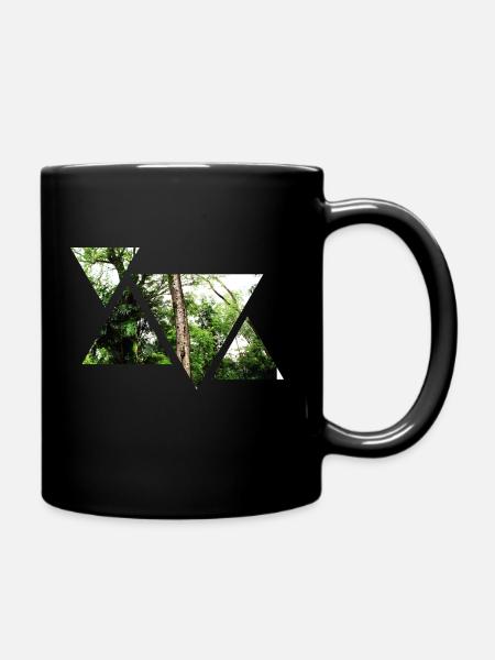 Forest | Nature | Triangle | Gift - Full Colour Mug - black