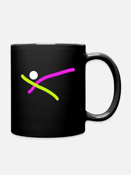 Lines & Circle - Tasse einfarbig - Schwarz