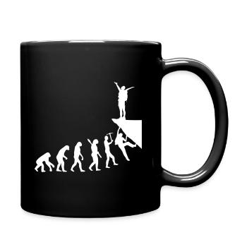Evolution pour escalader l'alpinisme - Mug uni - noir - Droite