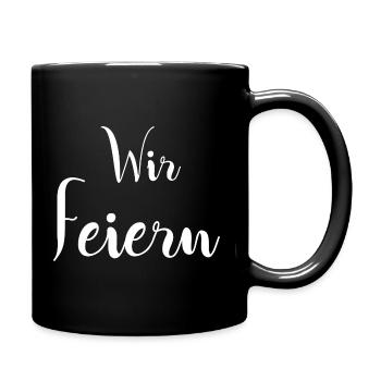 Wir feiern Junggesellenabschied Brautjungfern - Tasse einfarbig - Schwarz - Rechts