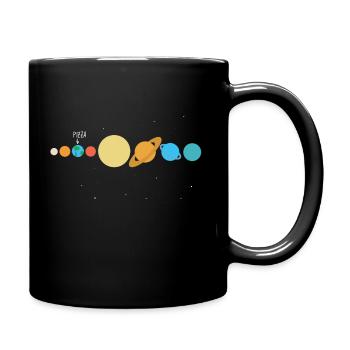 l’amour de la pizza dans l’univers - Mug uni - noir - Droite