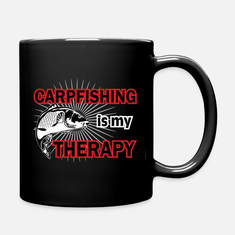 Carp fishing - Full Colour Mug - black