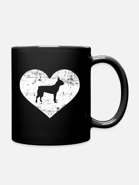 Boston Terrier - Tasse einfarbig - Schwarz