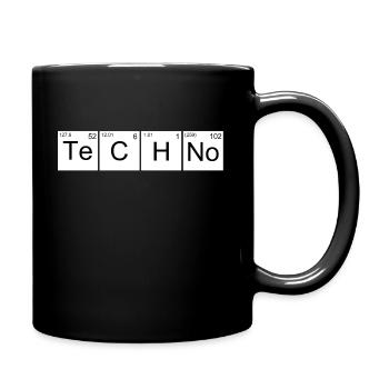 Techno - Mug uni - noir - Droite