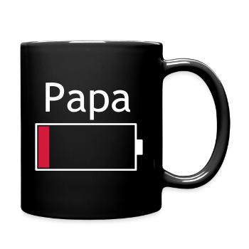 Batterie vide papa - conception de look partenaire pour les familles - Mug uni - noir - Droite