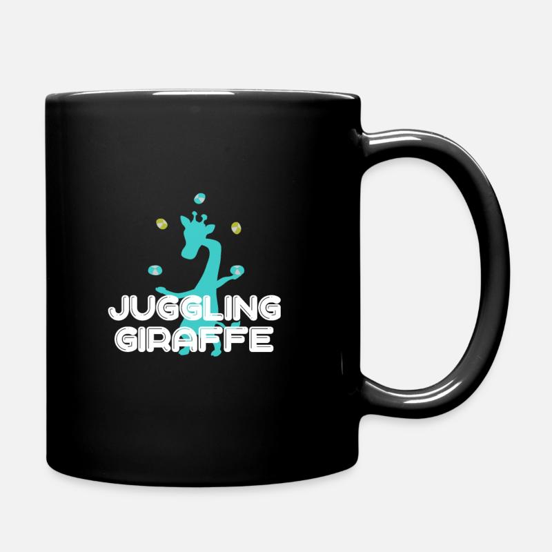 Juggling Giraffe - Tasse einfarbig - Schwarz