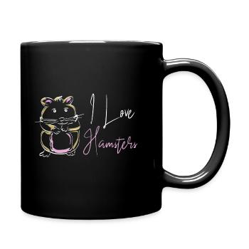 Hamster - Tasse einfarbig - Schwarz - Rechts