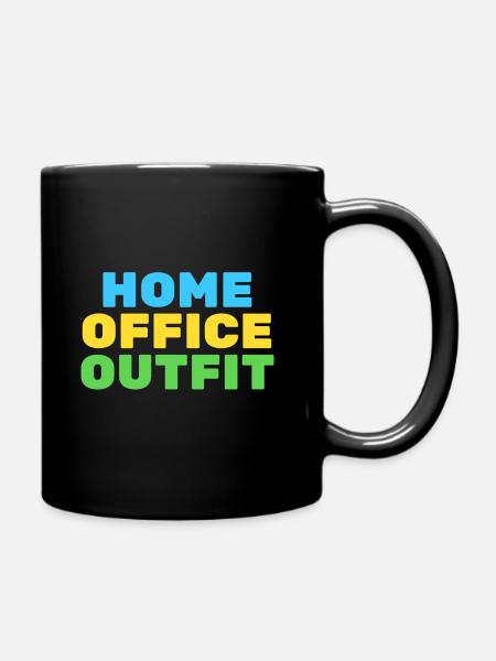 home office - Tasse einfarbig - Schwarz