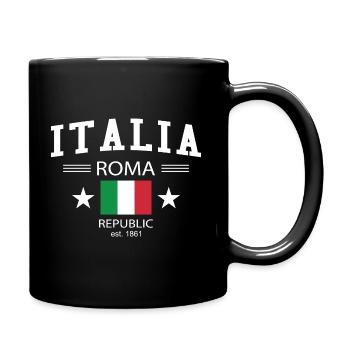 Italia - Tasse einfarbig - Schwarz - Rechts