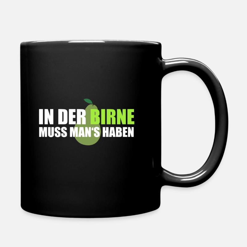 In der Birne - Tasse einfarbig - Schwarz
