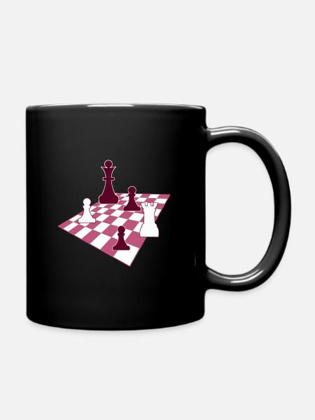 Schach, Chess - Tasse einfarbig - Schwarz