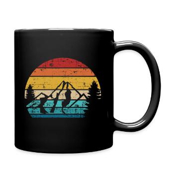 Berge - Tasse einfarbig - Schwarz - Rechts