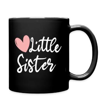 Little Sister Little Sister Sibling Girls - Full Colour Mug - black - Right