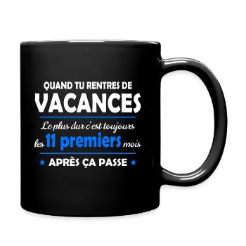 Vacances et congés - Mug uni - noir - Droite