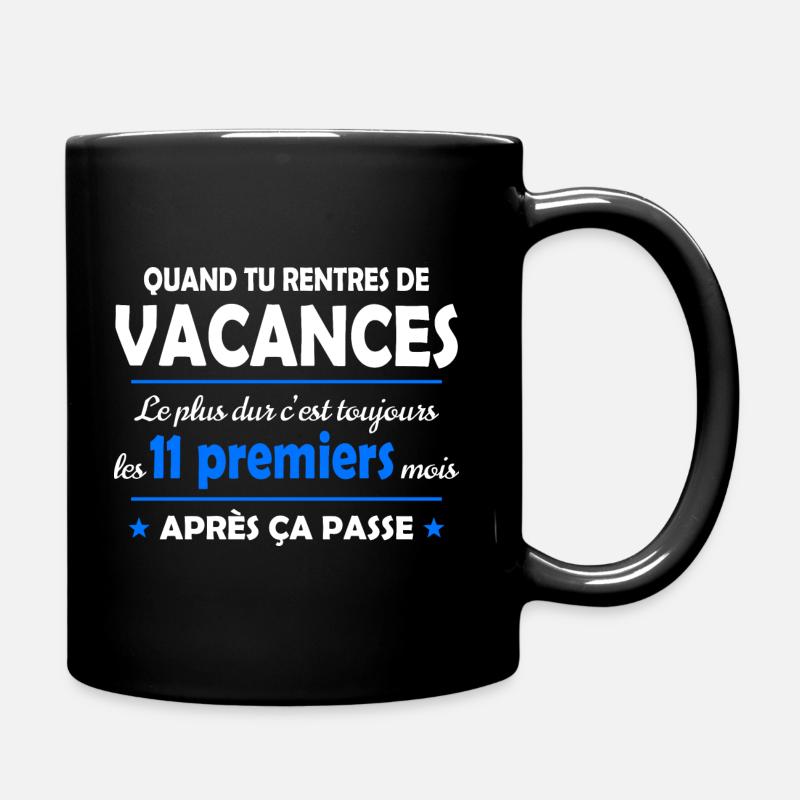 Vacances et congés - Mug uni - noir