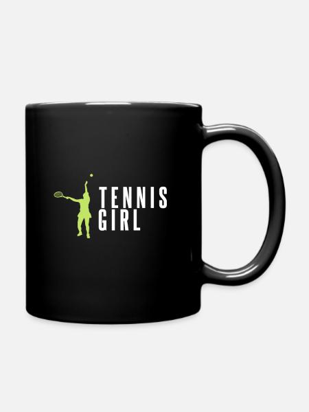 Fille de tennis | Idée cadeau tennis femme - Mug uni - noir