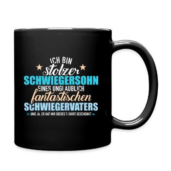 Schwiegersohn - Tasse einfarbig - Schwarz - Rechts
