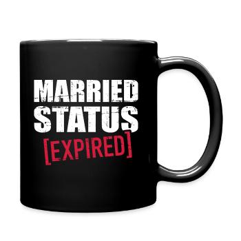 Scheidung - Tasse einfarbig - Schwarz - Rechts