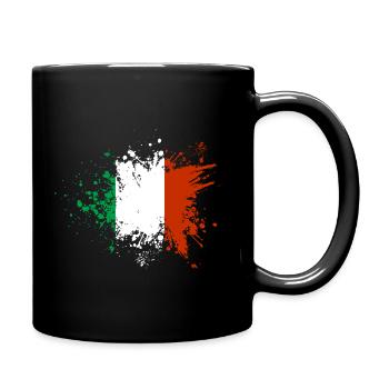 La peinture du drapeau italien éclabousse Rome Italie Pise - Mug uni - noir - Droite
