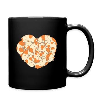 Meerschweinchen Fan Mädchen Familie süß schlafen - Tasse einfarbig - Schwarz - Rechts