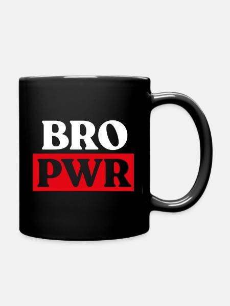 BRO PWR - BRO Power white - Tasse einfarbig - Schwarz