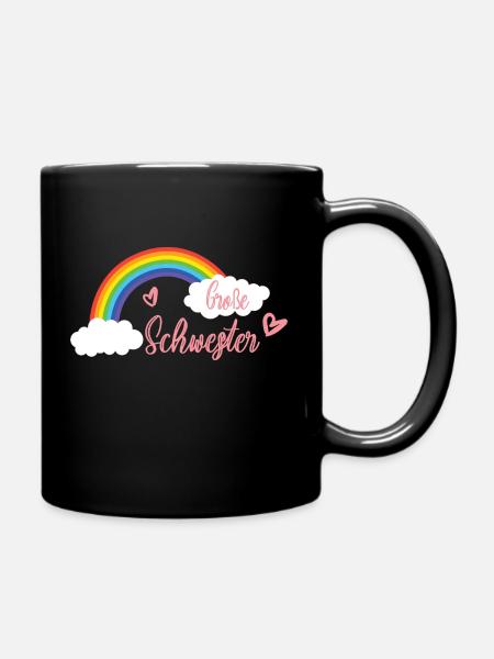 Große Schwester - Tasse einfarbig - Schwarz