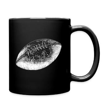 American Football Sport Fan Geschenkidee - Tasse einfarbig - Schwarz - Rechts