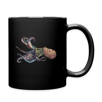 Octopus Squid - Full Colour Mug - black - Right