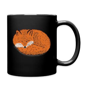 Sleepy Fox - Tasse einfarbig - Schwarz - Rechts