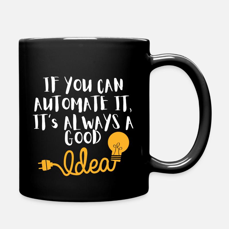 Smart Home Spruch - Tasse einfarbig - Schwarz